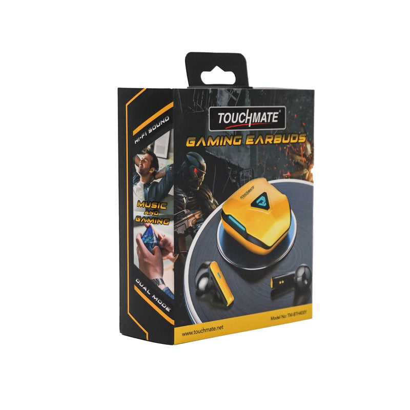 <i>TOUCHMATE</i> Gaming Earbuds | True Wireless Earbuds for Gaming & Music | Yellow