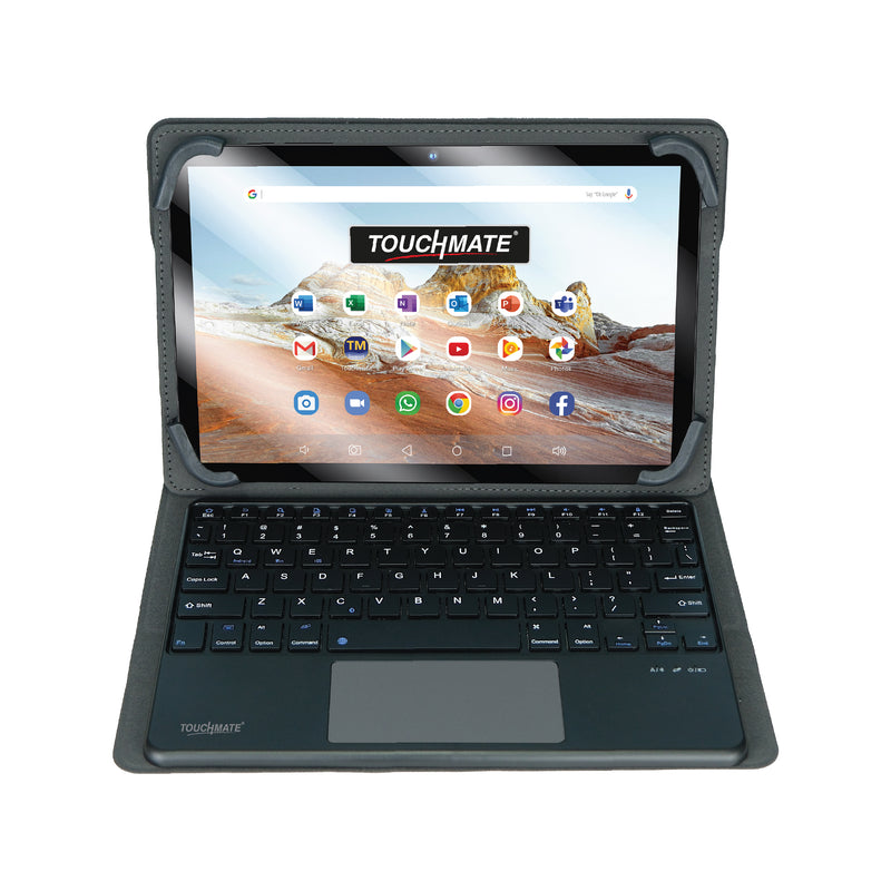 TOUCHMATE Universal Tablet Cover with  Bluetooth Keyboard & Trackpad